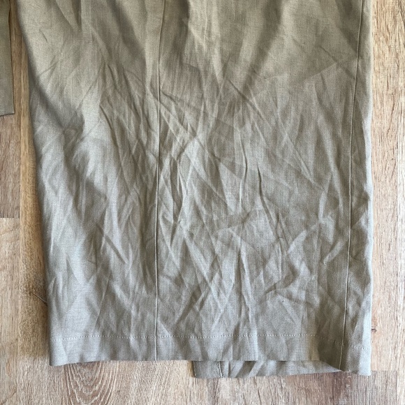 Reformation - Florence linen midi wrap skirt / size M petite / tan - Picture 13 of 14